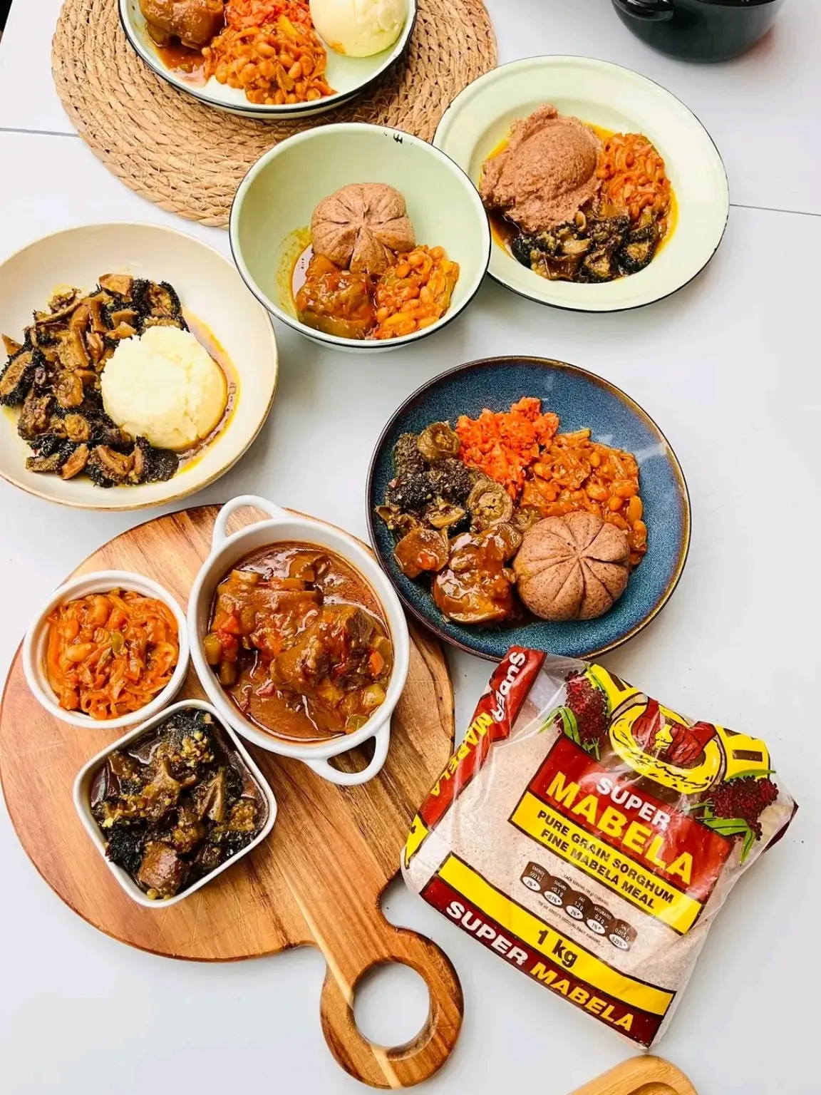 Beautifully presented Basotho dishes prepared at Emily's Kitchen
