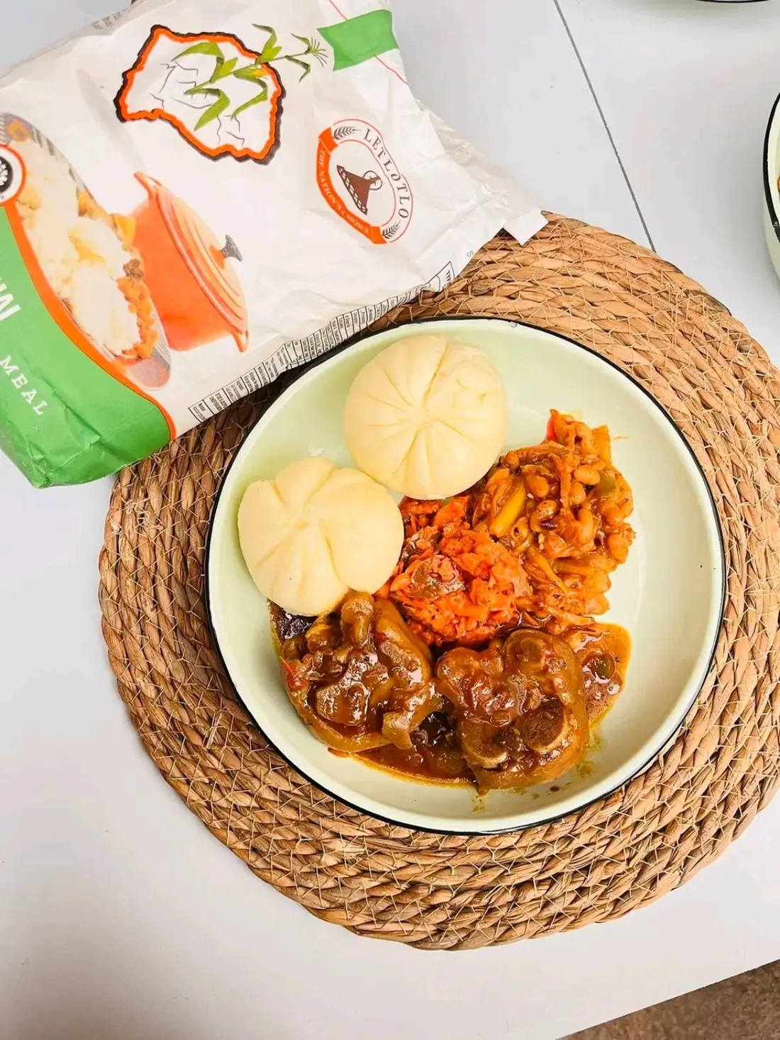 A plated local meal prepared during training